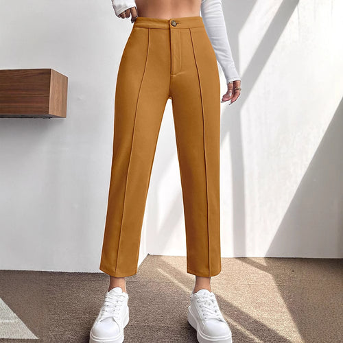 Damen elegante chino Hose mit taillierter Passform Drune