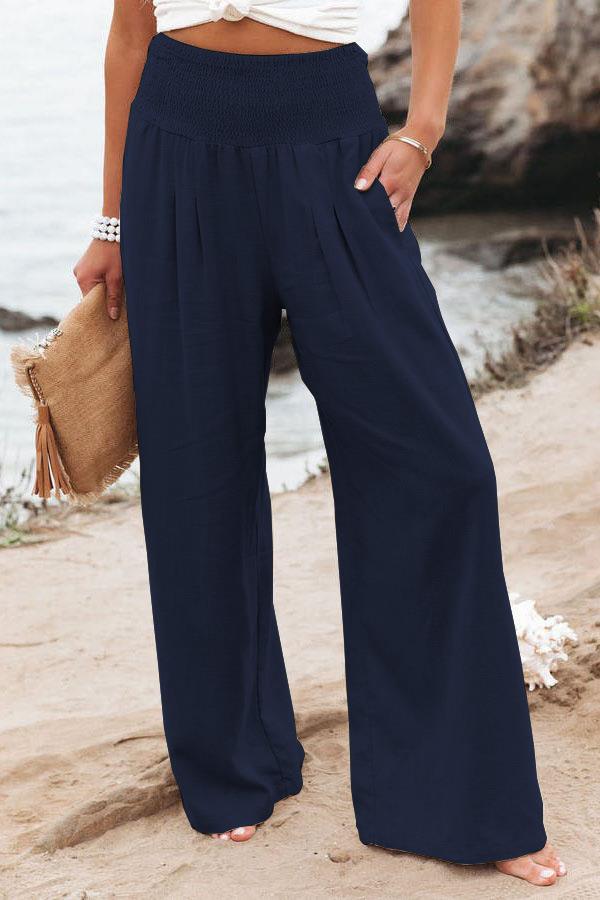 Damen weiter Sommerhose mit elastischem Bund Drune