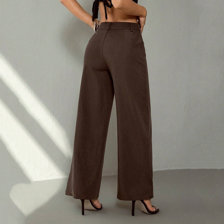 Damen Elegante weite Stoffhose Drune