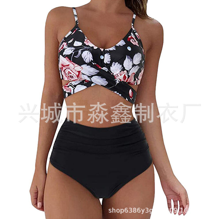 Damen Crop-Top Bikini-Set mit geflochtenem Design Drune