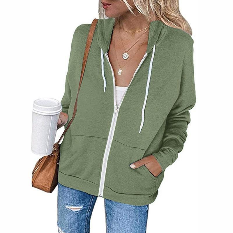 Drune | Damen Hoodie Mit Vollem Reißverschluss Und Taschen