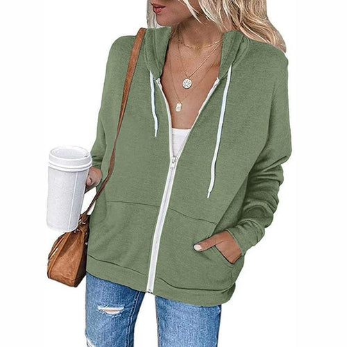 Drune | Damen Hoodie Mit Vollem Reißverschluss Und Taschen