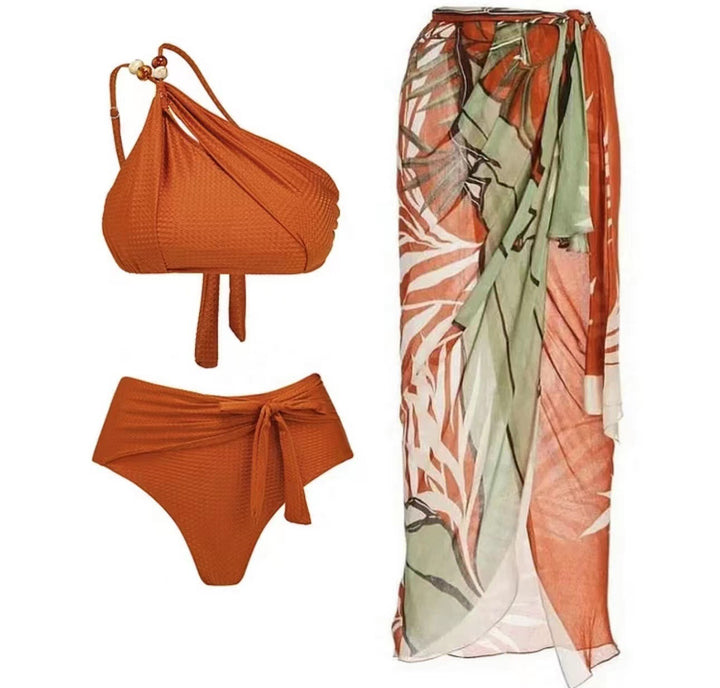 Damen Bikini-Set mit dekorativem Wickelrock Drune