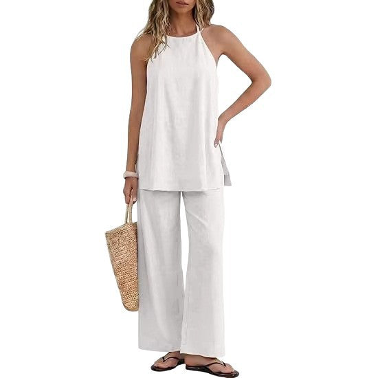 Damen Leichte und luftige Sommerhose mit Tanktop Drune