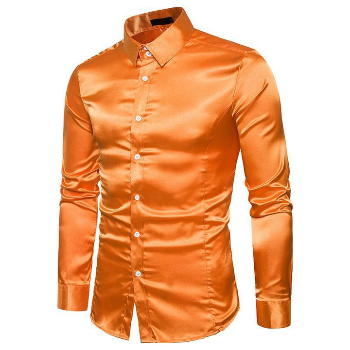 Herren elegantes Businesshemd aus hochwertigem Satin mit perfekter Passform Drune