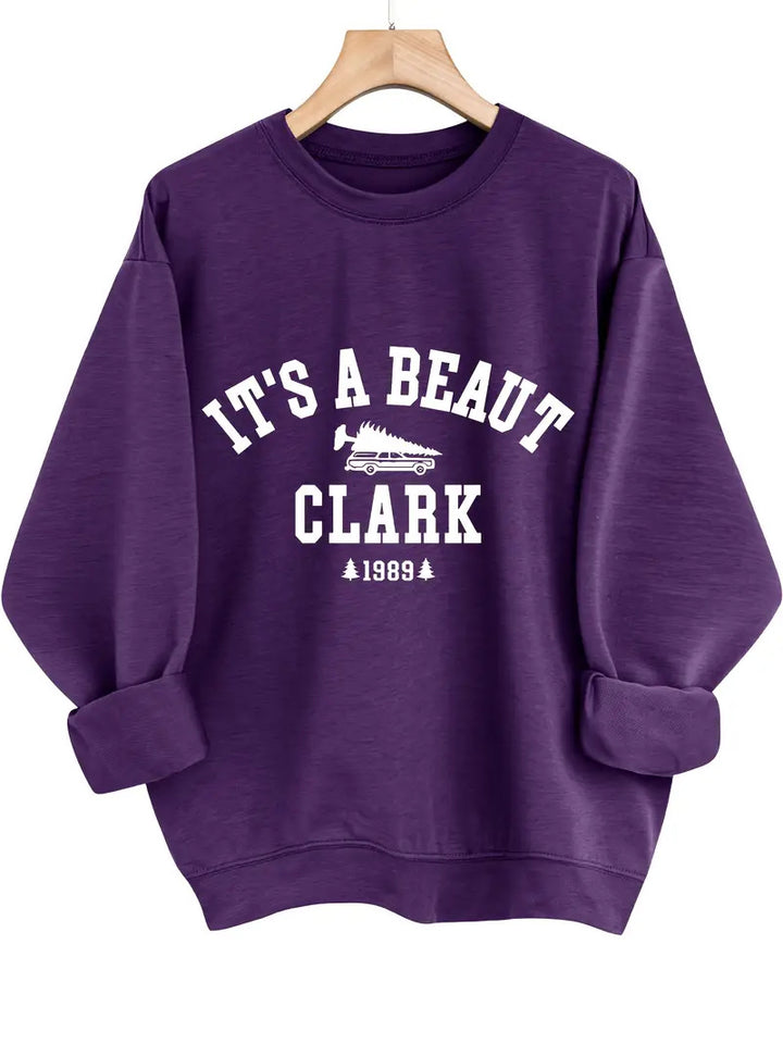 Damen Sweatshirt mit lässigem Schriftzug und bequemem Schnitt Drune