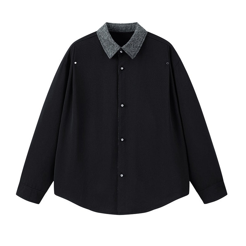 Damen Elegante Bluse mit Stehkragen Drune