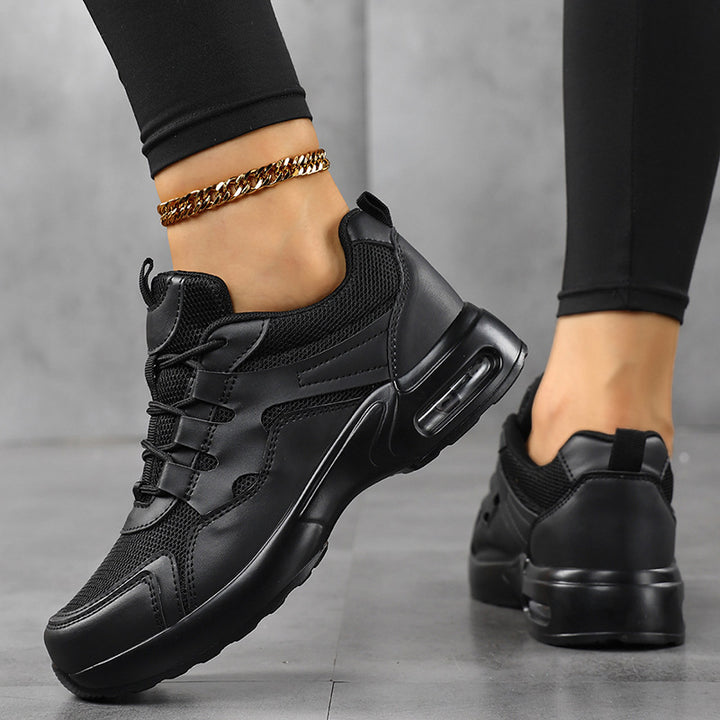 Damen Plateau-Sneaker mit Luftkissen-Sohle, atmungsaktivem Mesh und robuster Gummilaufsohle Drune