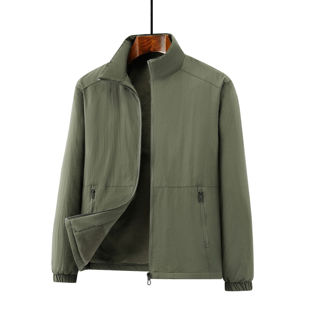 Herren Leichte Übergangsjacke mit Fleece-Innenfutter und Stehkragen Drune