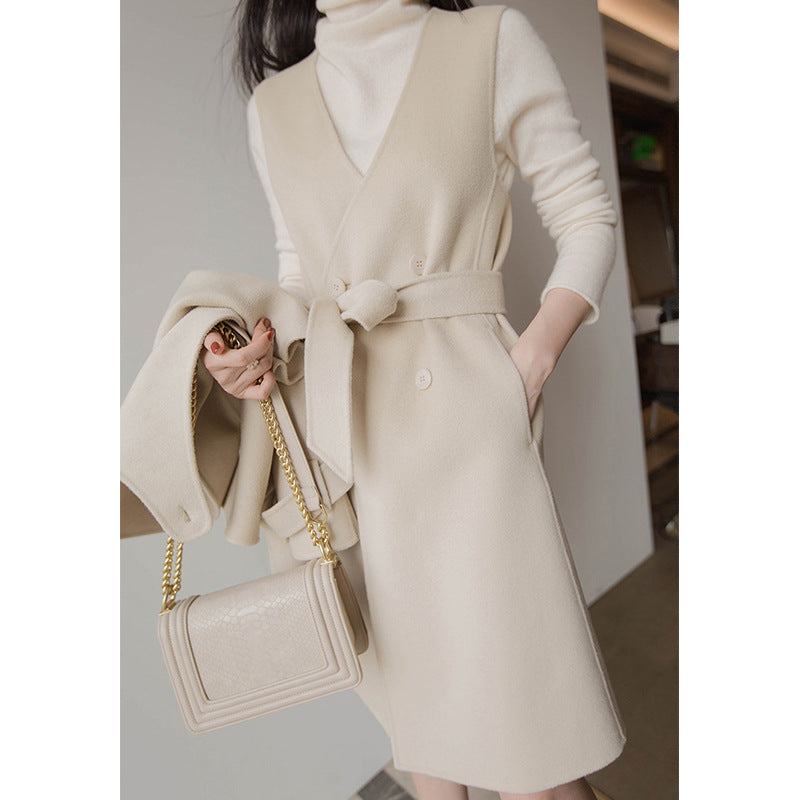 Damen Elegante Übergangsjacke mit Taillengürtel Drune