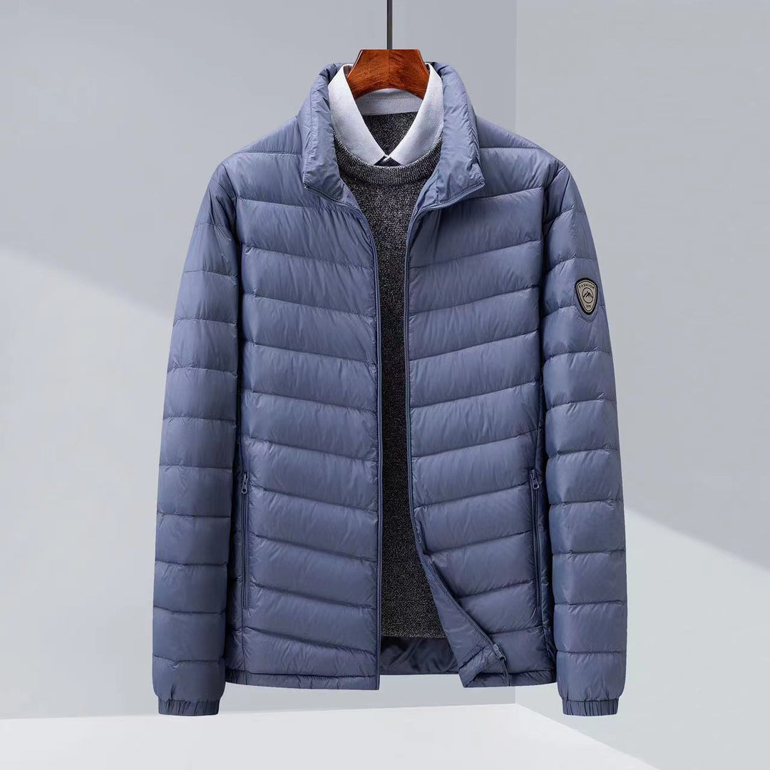 Herren Stepp-Übergangsjacke mit Stehkragen und Reißverschlusstaschen Drune