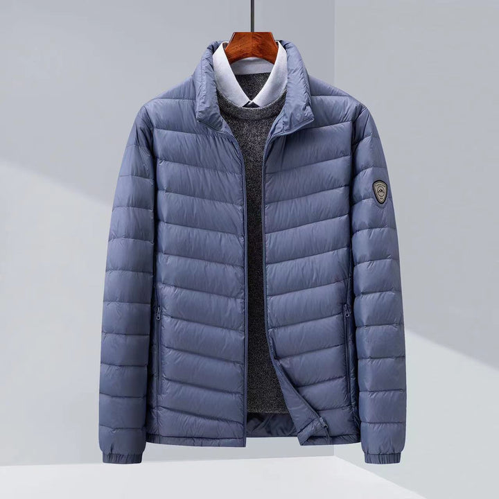 Herren Stepp-Übergangsjacke mit Stehkragen und Reißverschlusstaschen Drune