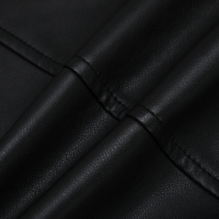 Damen Modische Kurzjacke aus Kunstleder Drune
