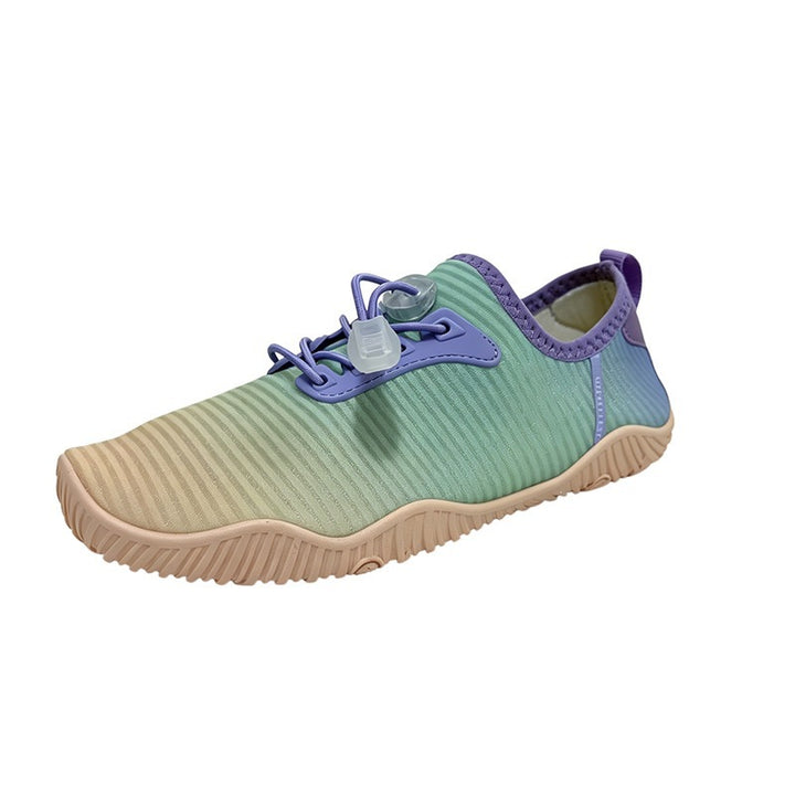 Damen Atmungsaktive Strick-Freizeitschuhe mit rutschfester Flexsohle und Schnell-Lacing Drune