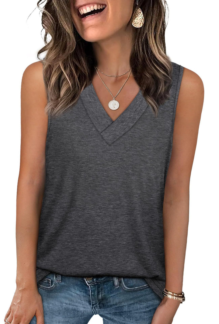Damen Relaxed Fit V-Ausschnitt Tanktop Drune