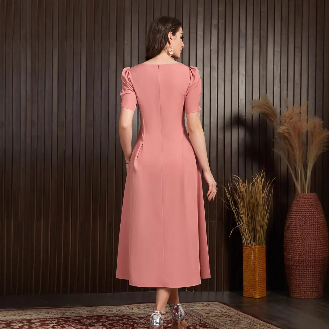 Damen Elegantes Midi-Kleid Drune
