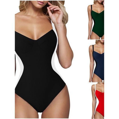 Damen Einteiliger Badeanzug mit modischem Schnitt und femininer Silhouette Drune