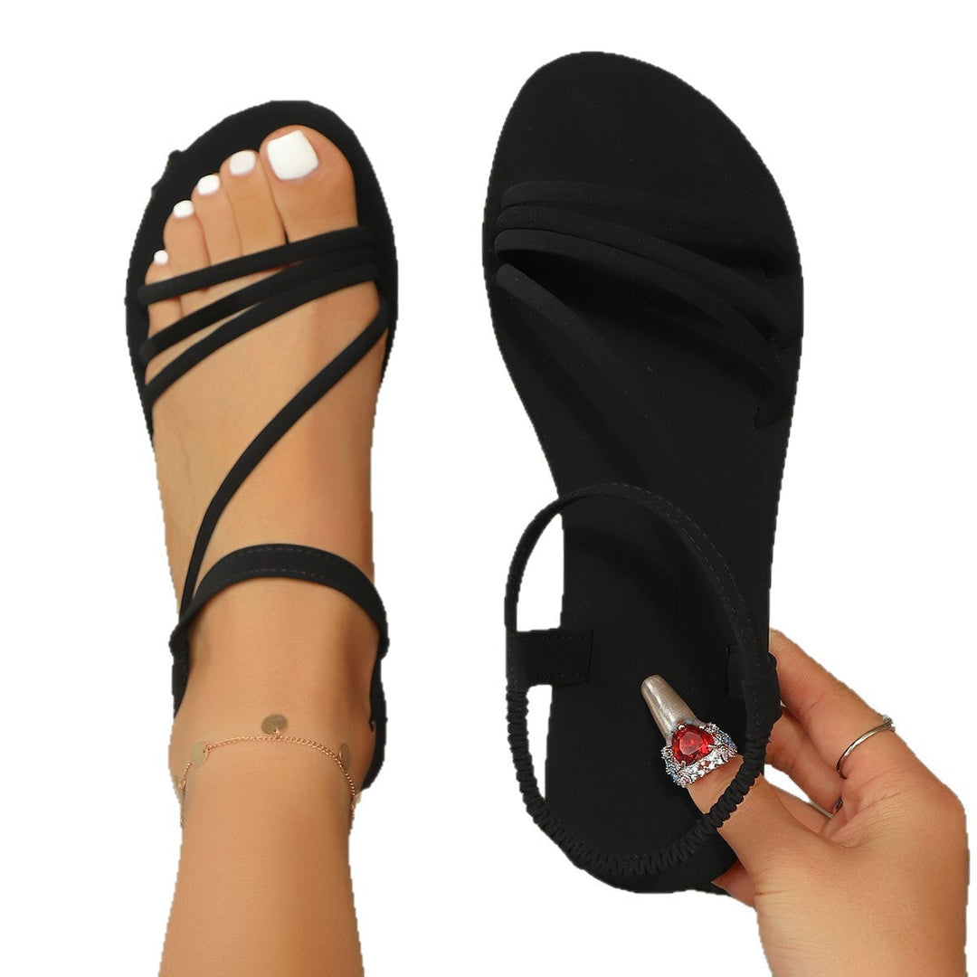 Damen Riemensandalen mit modischem Schnitt und verstellbaren Riemen Drune
