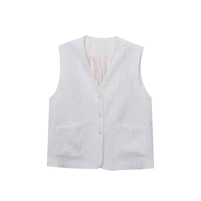 Damen elegante Weste mit minimalistischen Details Drune