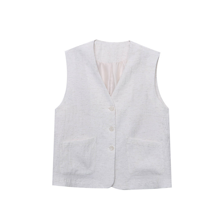 Damen elegante Weste mit minimalistischen Details Drune