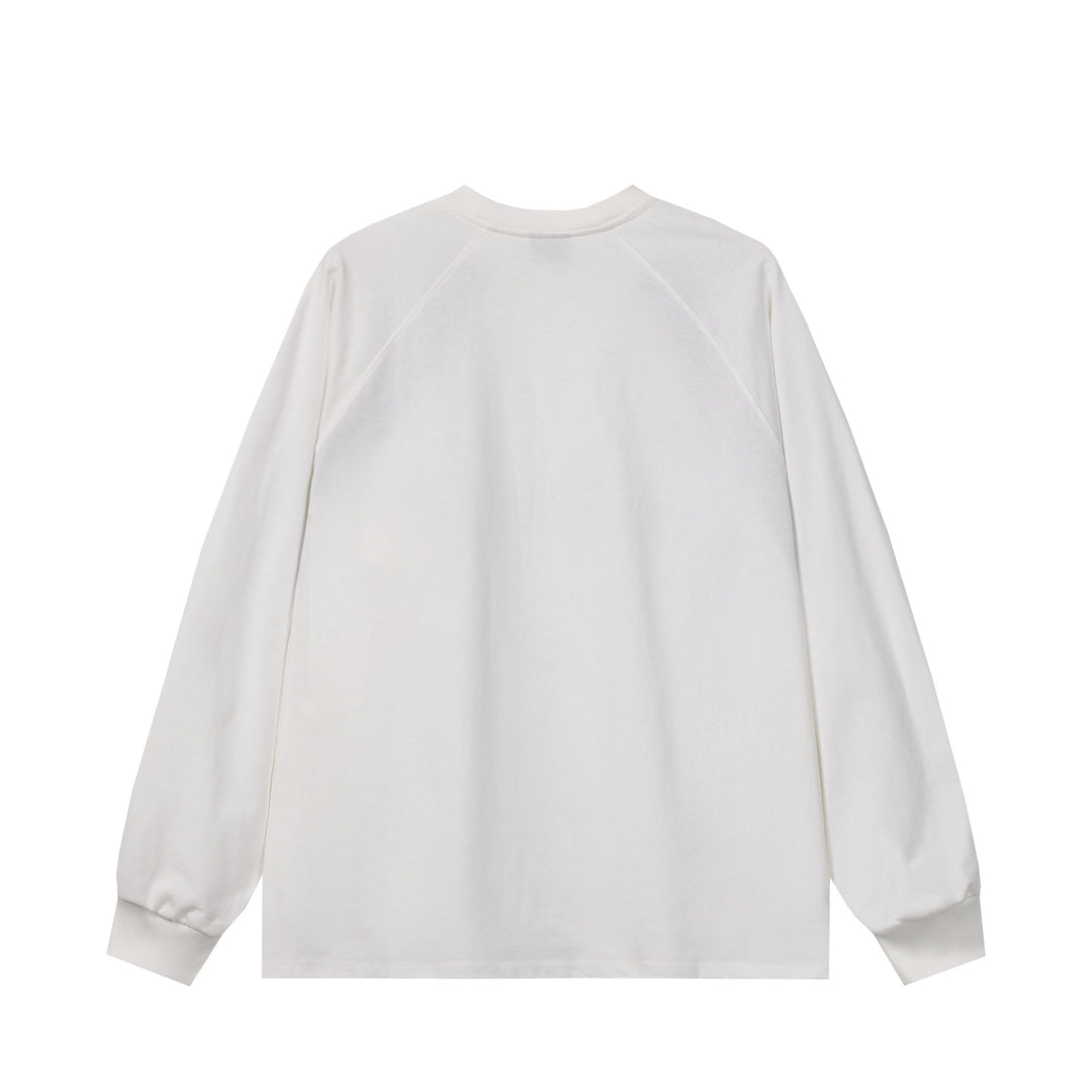 Unisex Oversize-Sweatshirt im Retro-Sportstil mit Raglanärmeln und Kontrastpaspel Drune