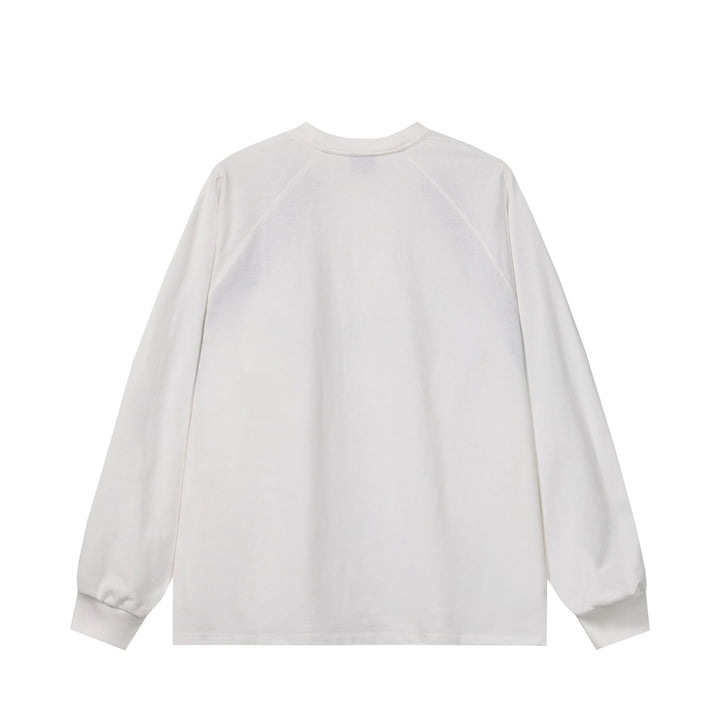 Unisex Oversize-Sweatshirt im Retro-Sportstil mit Raglanärmeln und Kontrastpaspel Drune