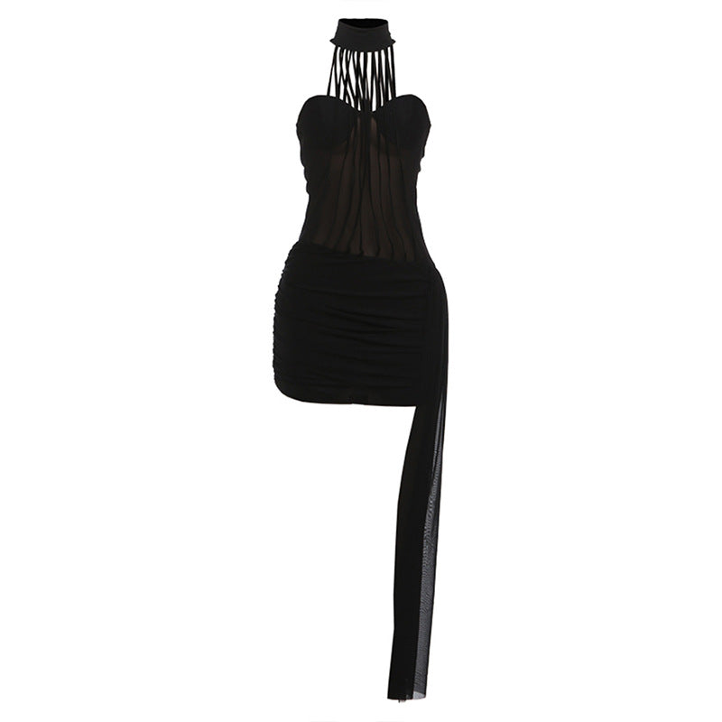 Damen Glamouröses Minikleid mit raffinierten Cut-Out-Details Drune