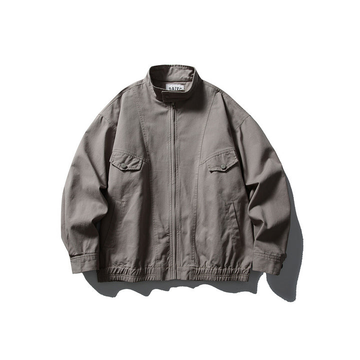 Herren Boxy-Fieldblouson mit Stehkragen, Frontreißverschluss und Pattentaschen Drune