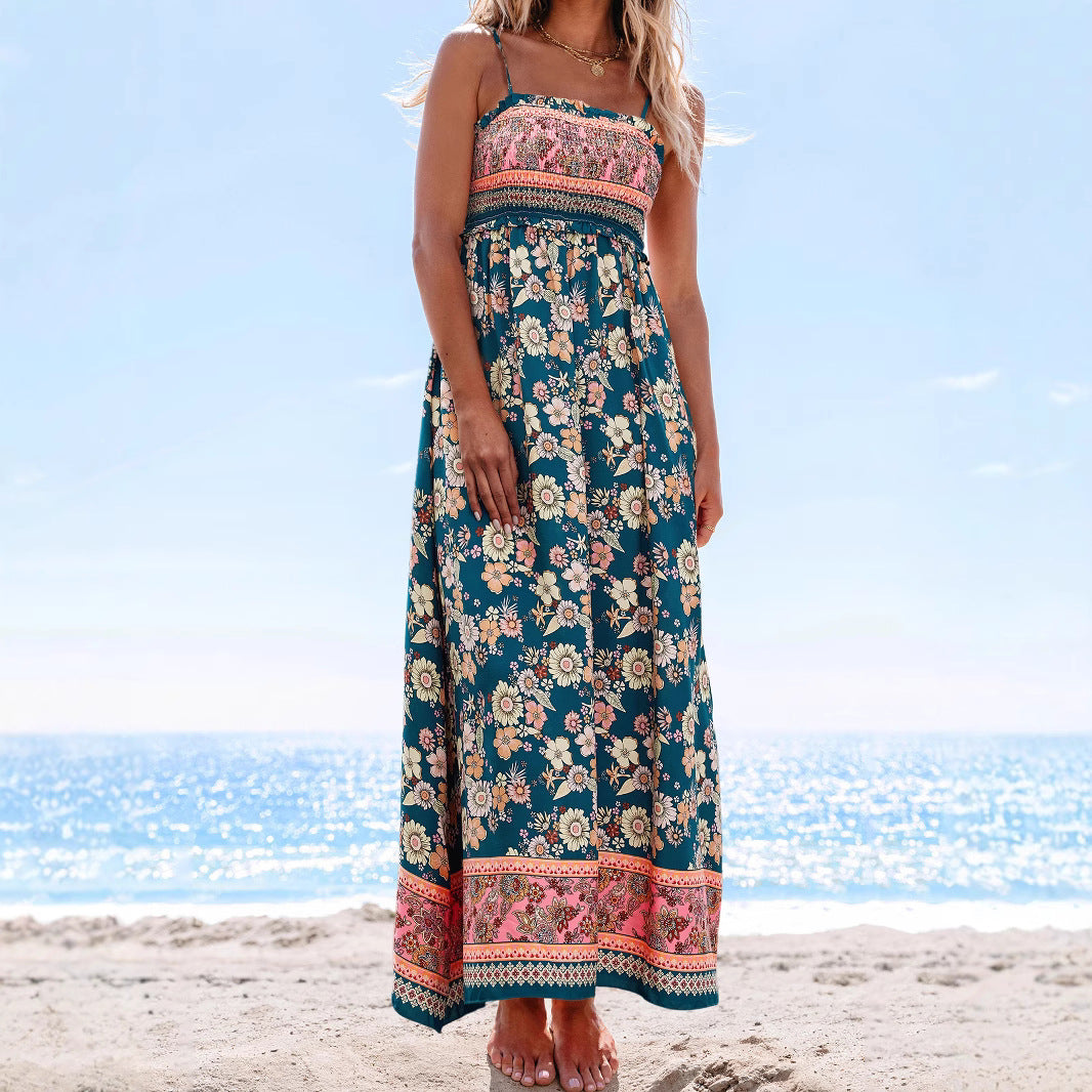 Damen Maxikleid mit floralem Design Drune