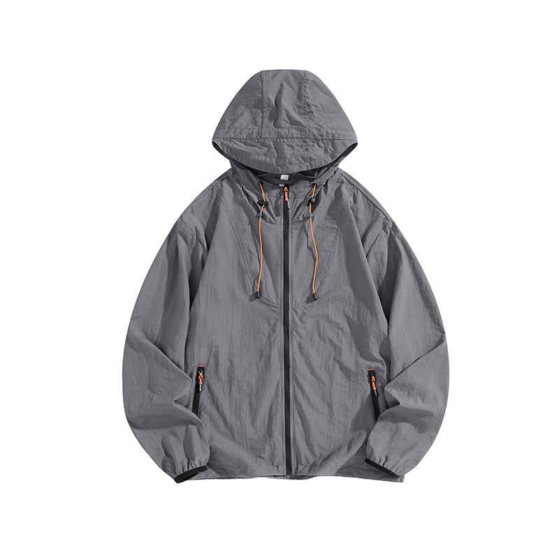 Herren Leichte Outdoorjacke mit Kapuze und praktischen Reißverschlusstaschen Drune