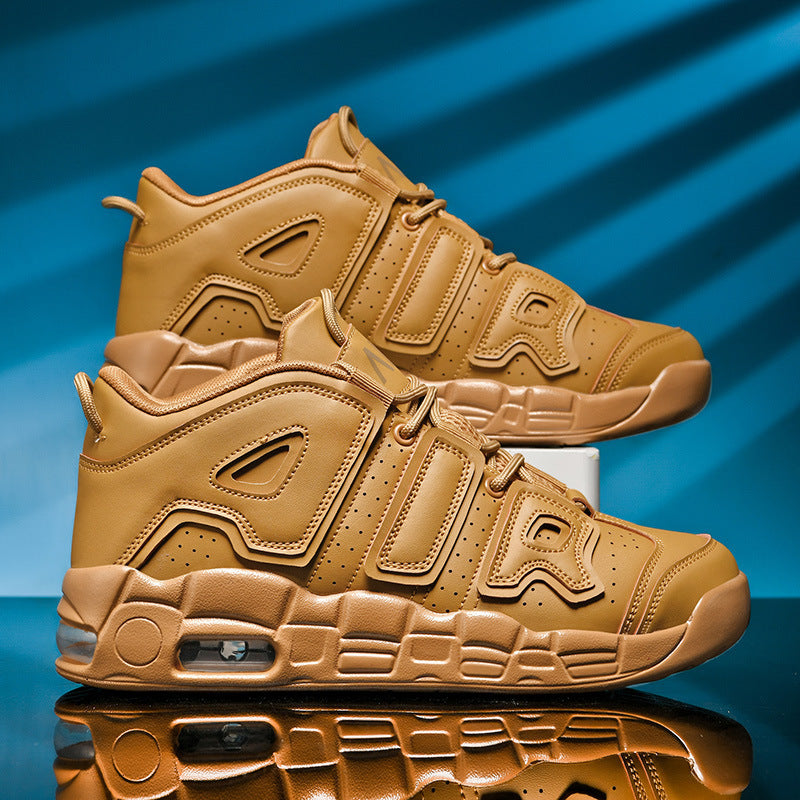 Unisex hochwertige Streetball-Sneaker mit perforiertem Obermaterial, verstärkten Overlays und gedämpfter Wellen-Zwischensohle Drune
