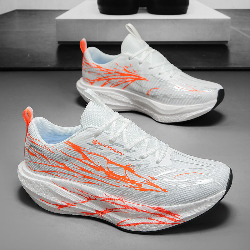 Unisex leichte Performance-Laufschuhe mit gestricktem Obermaterial, reaktiver Hohlkern-Zwischensohle und dynamischem Grafikprint Drune