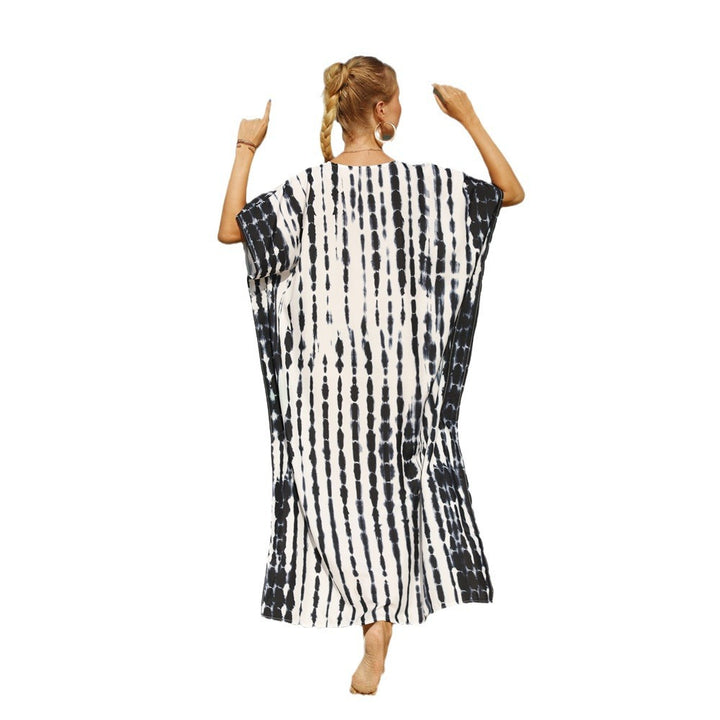 Damen Strandkleid mit modernem Batikmuster und lässigem Schnitt Drune