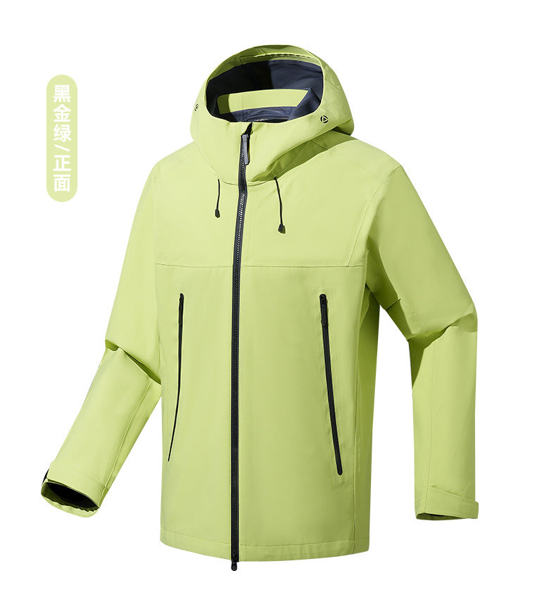 Herren wasser- und winddichte Softshell-Outdoorjacke mit verstellbarer Kapuze Drune
