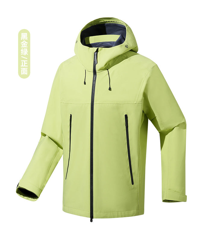 Herren wasser- und winddichte Softshell-Outdoorjacke mit verstellbarer Kapuze Drune