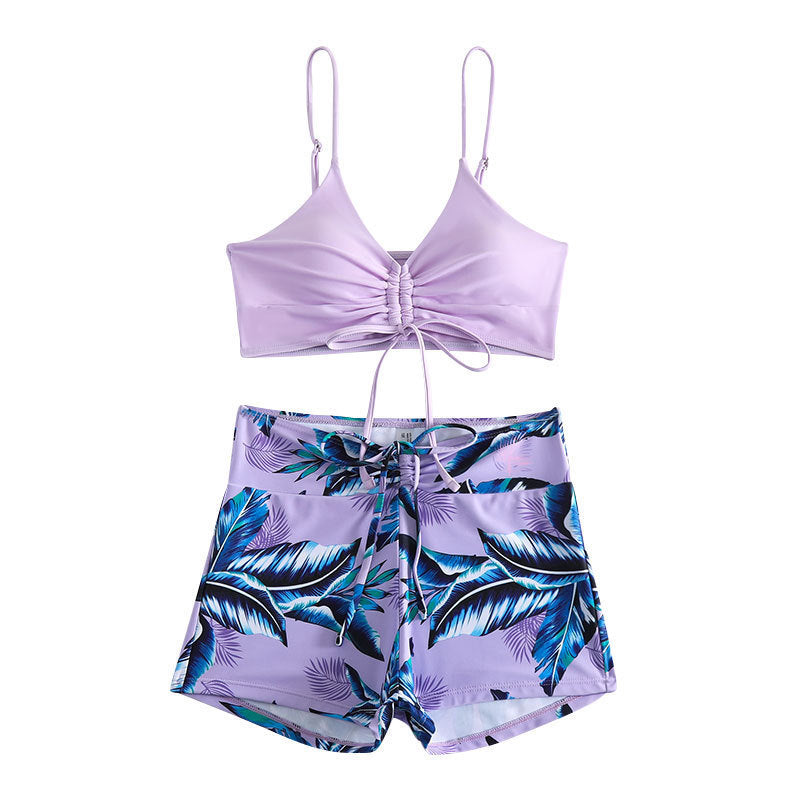 Damen Bikiniset mit raffiniertem Bindedetail und lässiger Shorts Drune