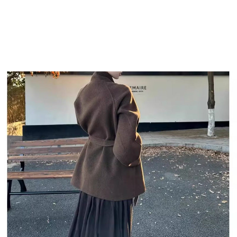 Damen Modische Oversized-Wolljacke Drune