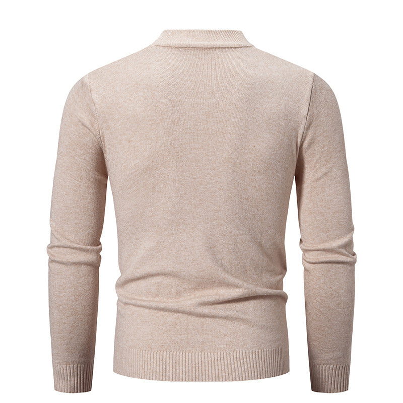 Herren Feinstrickpullover mit hohem Kragen und elastischen Bündchen Drune