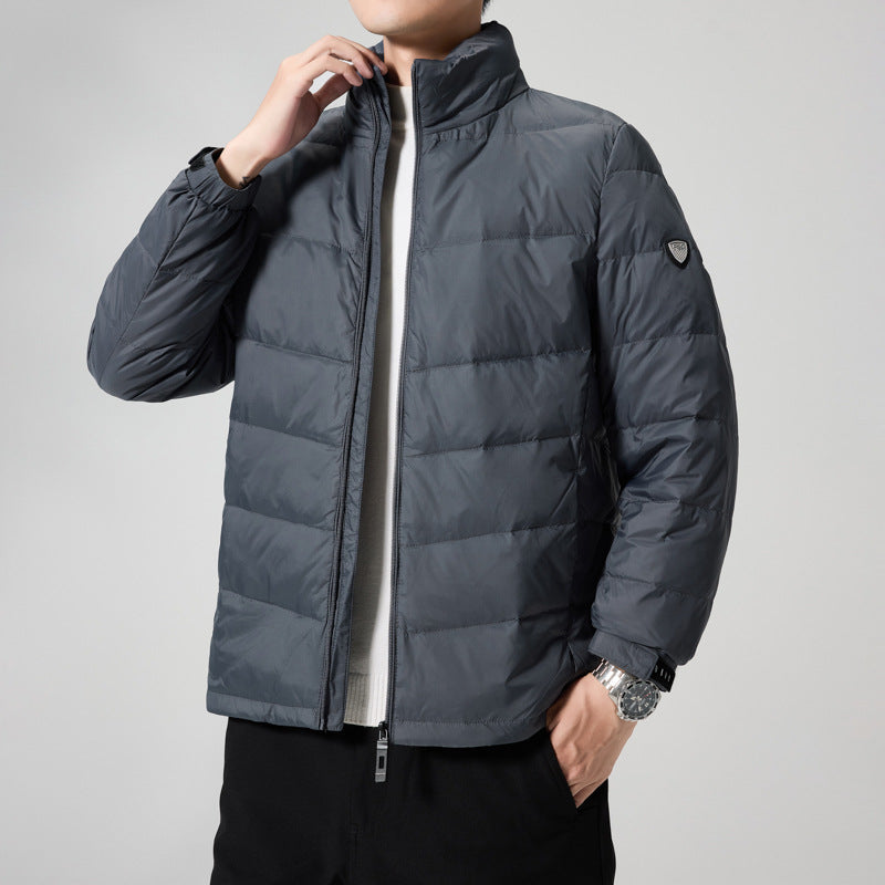 Herren Leichte gesteppte Thermojacke mit Stehkragen und winddichter Isolierung Drune