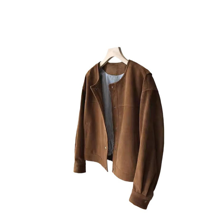 Damen Modische und lässige Wildlederjacke Drune