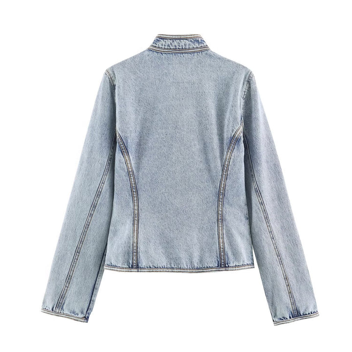 Damen Taillierte Kurzjacke im historischen Uniformstil mit Stehkragen Drune