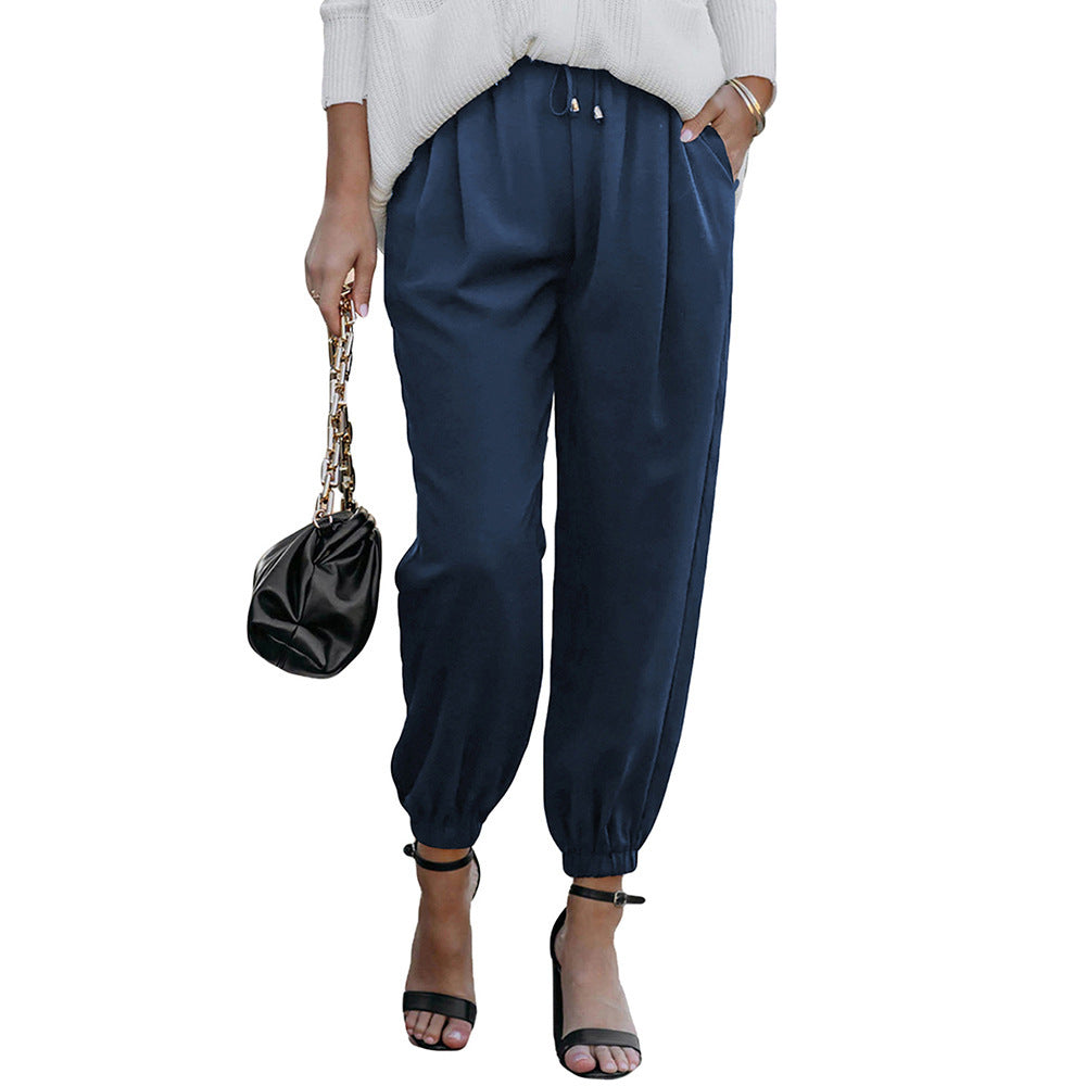 Damen lässige Chino-Hose mit elastischen Bündchen Drune