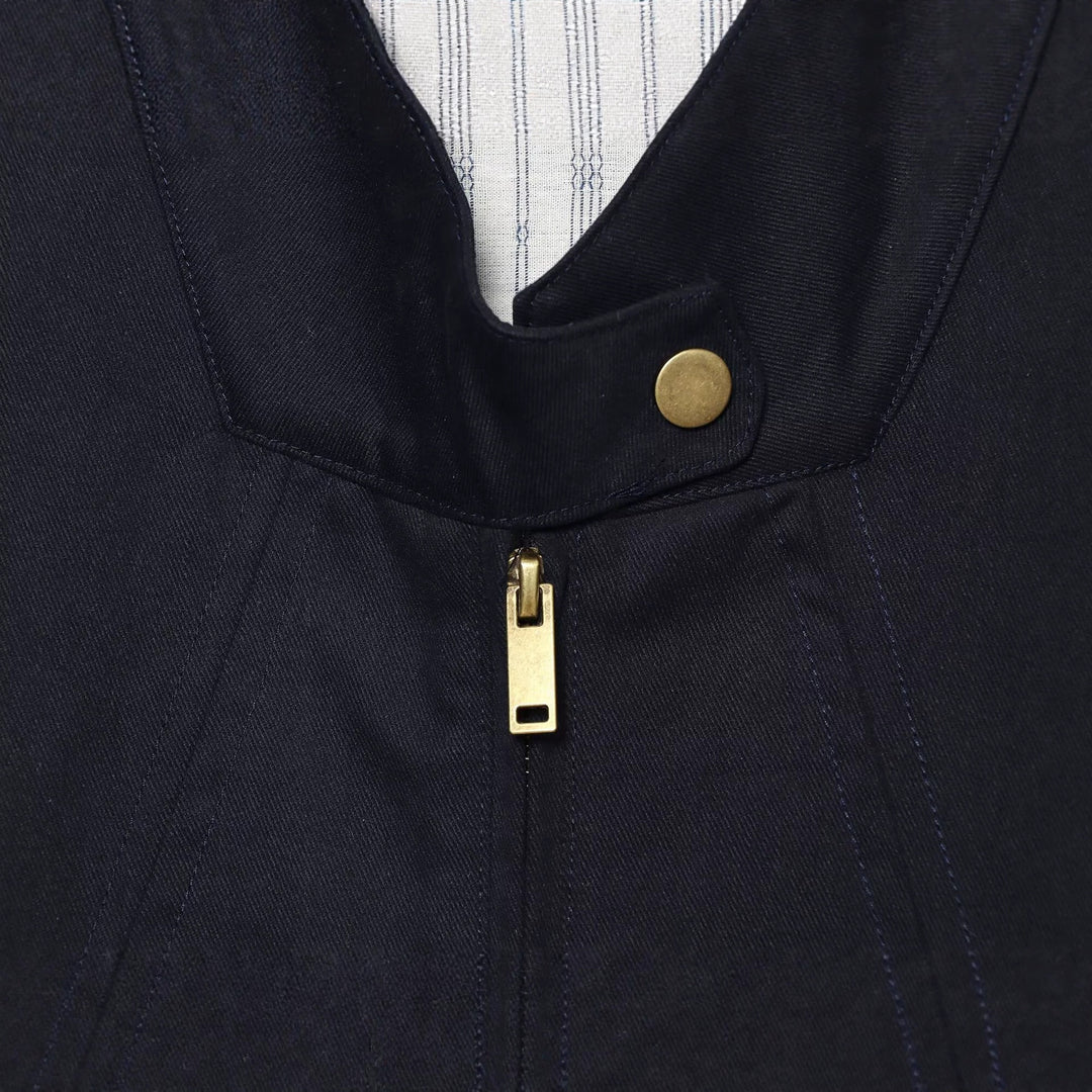 Damen Kurzer Boxy‑Blouson mit Stehkragen, aufgesetzten Pattentaschen und goldfarbenen Details Drune