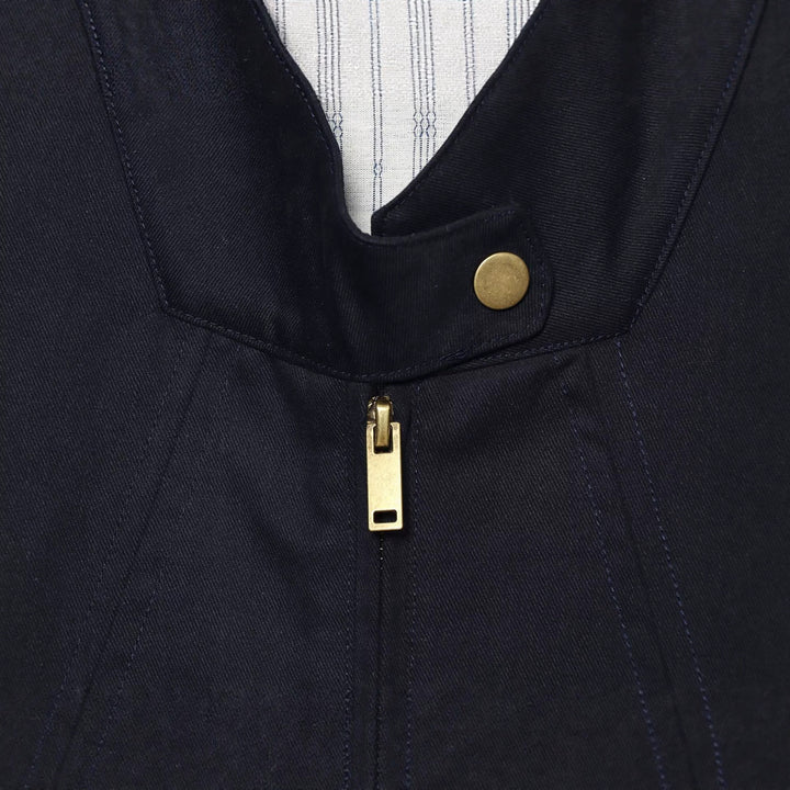Damen Kurzer Boxy‑Blouson mit Stehkragen, aufgesetzten Pattentaschen und goldfarbenen Details Drune