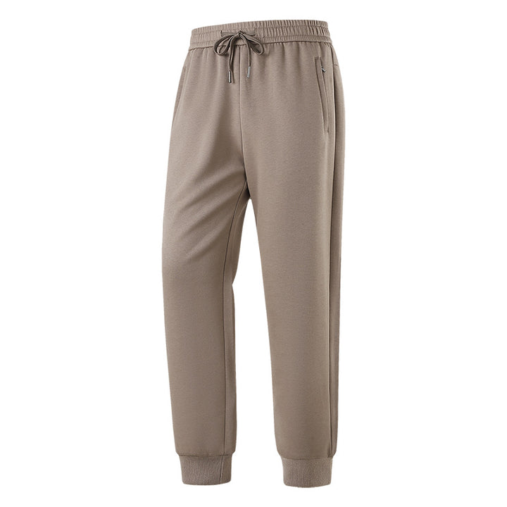 Herren Slim-Fit Freizeithose aus atmungsaktivem Funktionsfleece mit Kordelbund, Reißverschlusstaschen & Rippbündchen Drune