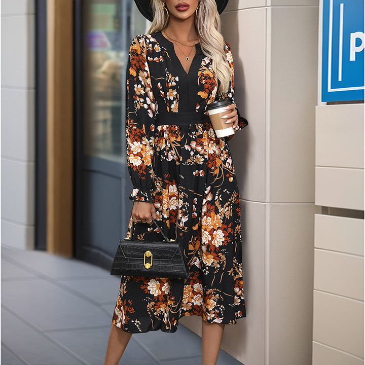 Damen Midi-Kleid im floralen Design Drune