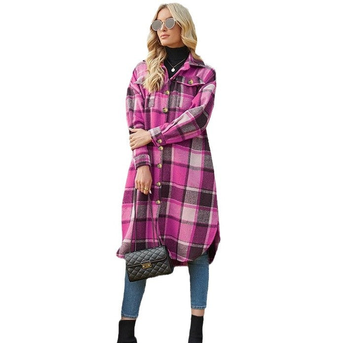 Damen Karierte Overshirtjacke Drune