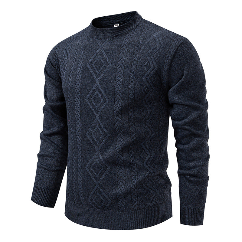 Herren Feinstrickpullover mit Rauten‑Jacquard und geripptem Saum Drune
