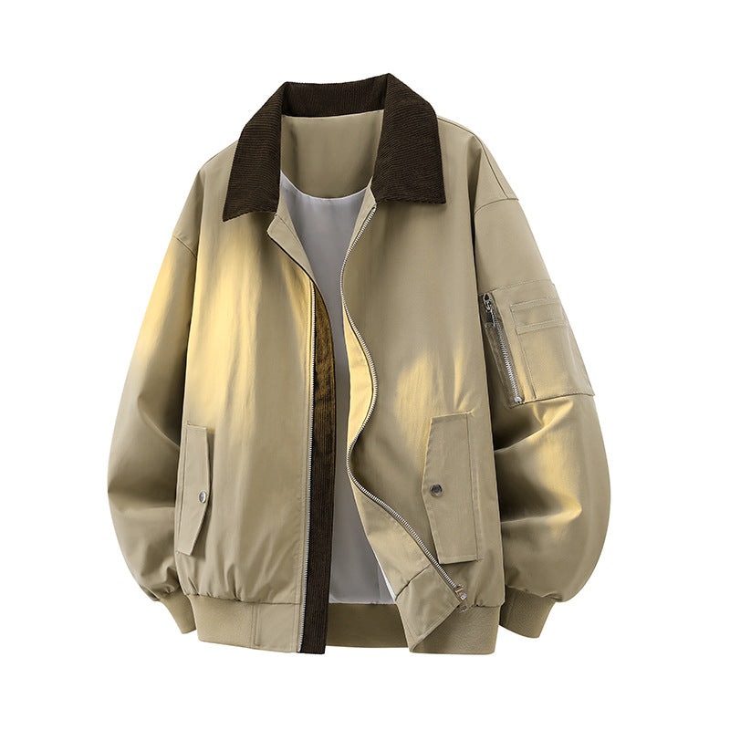 Damen Modische Übergangsjacke mit hohem Kragen Drune