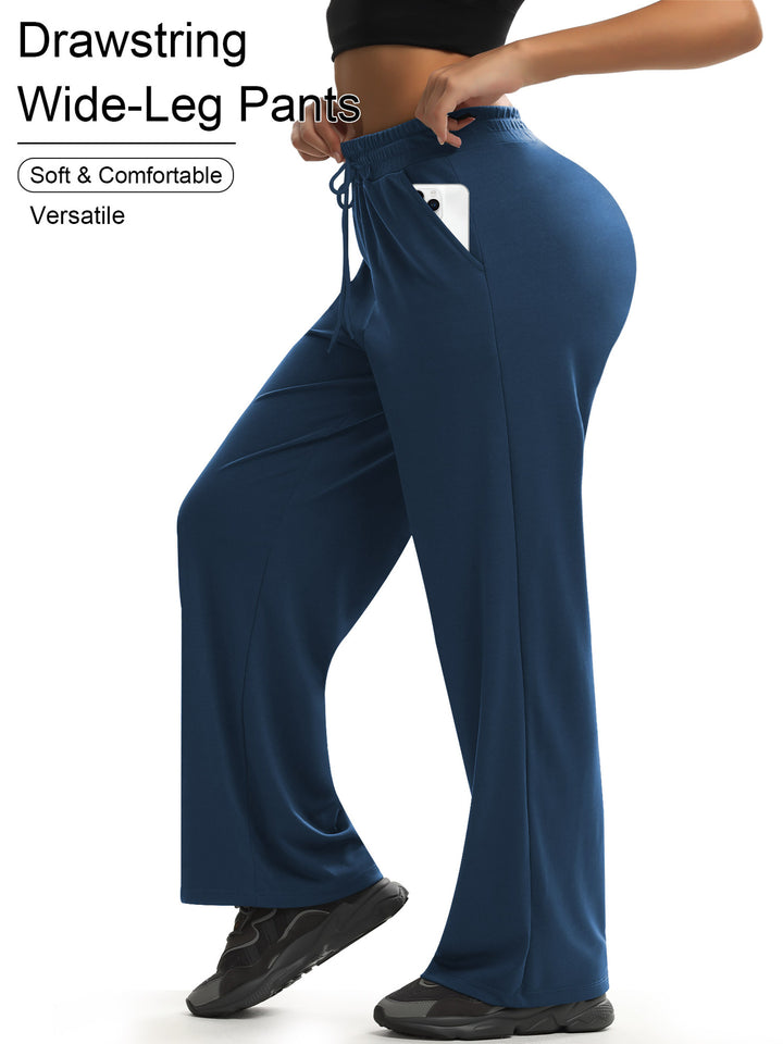 Damen Weit geschnittene Lounge-Jogginghose aus Soft-Jersey mit Kordelzug und Seitentaschen Drune